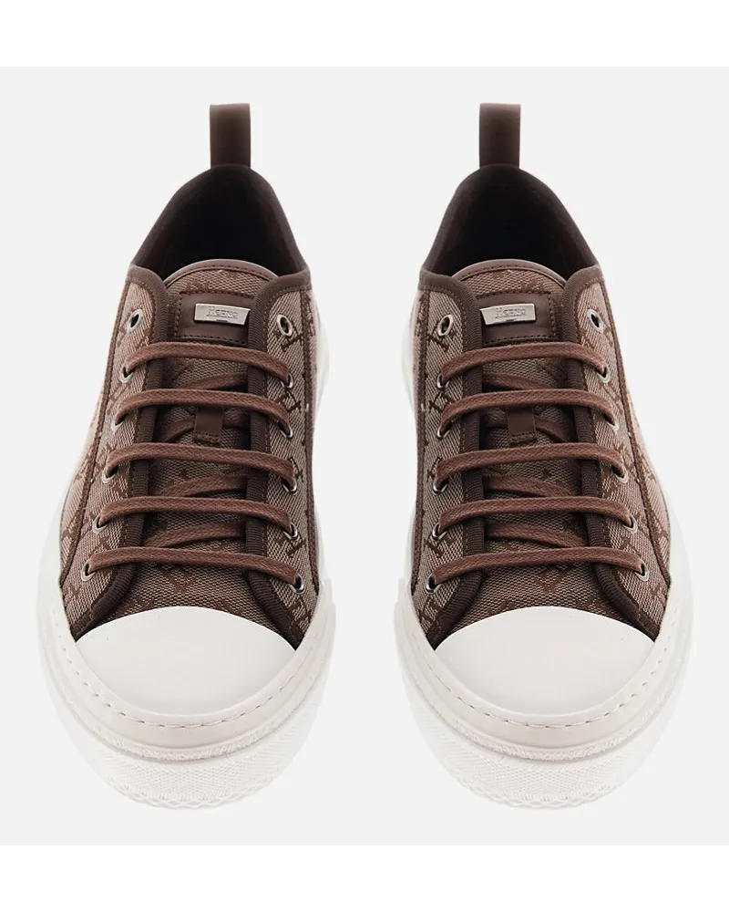 Herno Sneaker In Monogram Fango