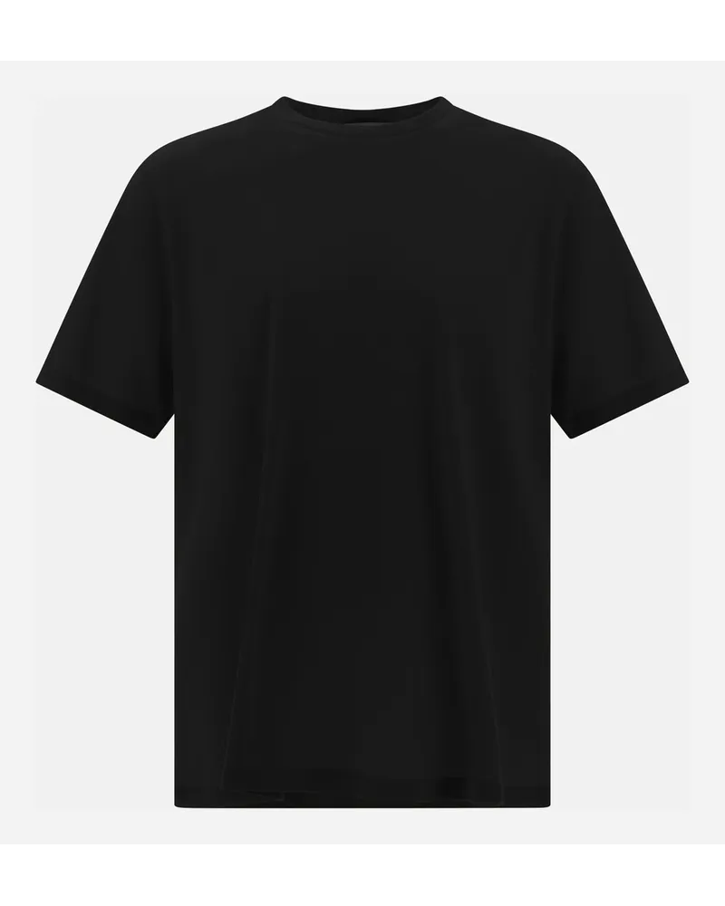 Herno T-shirt In Jersey Crepe Nero