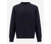 Felpa In Cotton Sweater - Uomo Felpe E Bomber Blu Navy