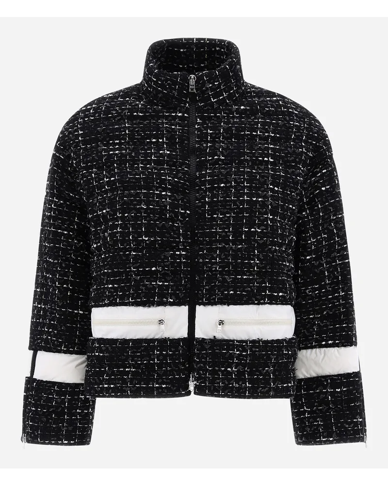 Herno Bomber In Glam Tweed Ed Ecoage Nero