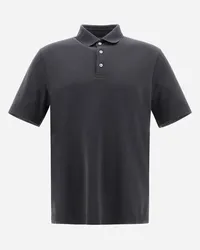 Herno Polo In Jersey Knit Effect Grigio