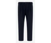 Pantaloni In Vintage Cotton - Uomo Pantaloni Blu Navy