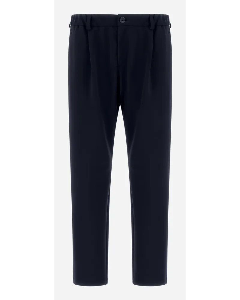 Herno Pantaloni In Vintage Cotton Blu