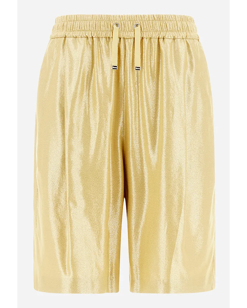 Herno Shorts In Metallic Effect Oro