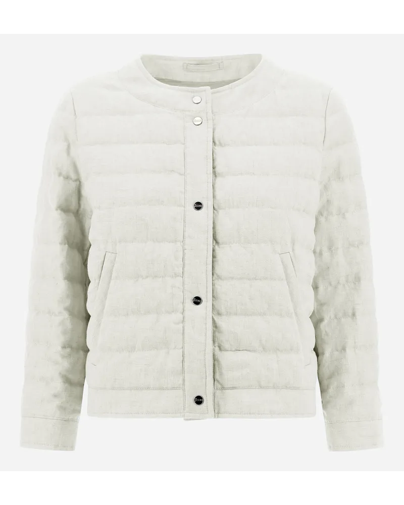 Herno Giacca In New Lino Bianco