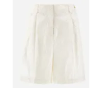 Shorts In Delon Ricamato - Donna Pantaloni Bianco