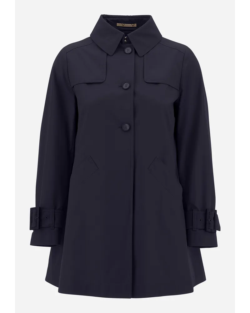 Herno Trench In Delon E Monogram Blu