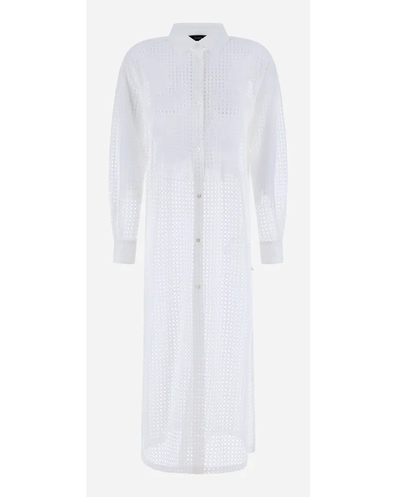 Herno Trench In Spring Lace Ed Ecoage Bianco