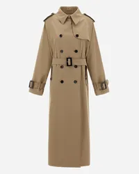 Herno Trench In Light Cotton Canvas Sabbia