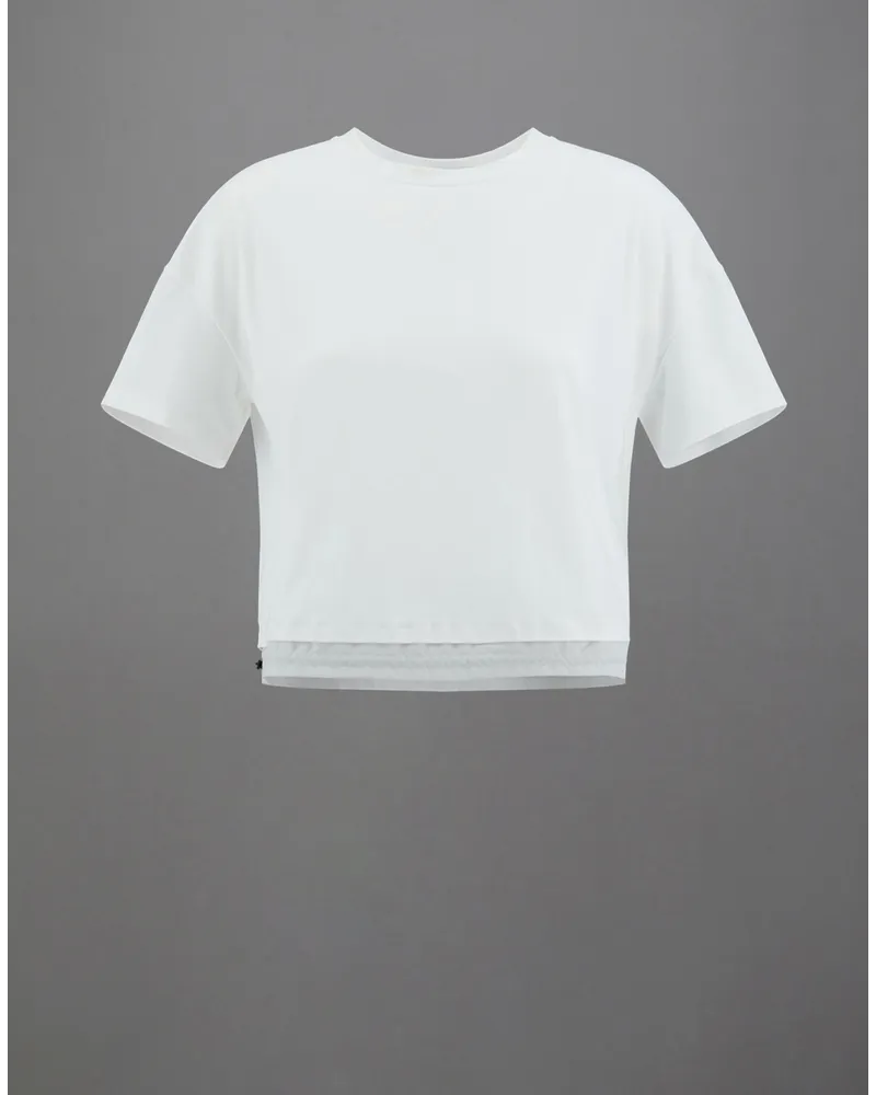 Herno T-shirt Laminar Con Coulisse In Dynamic Interlock Bianco