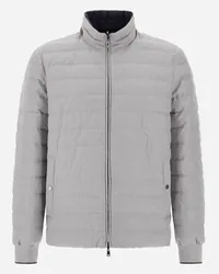 Herno Bomber In Cotton Cashmere Rain Reversibile Ed Ecoage Perla