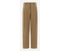 Pantaloni In Delon - Donna Pantaloni Sabbia