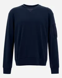 Herno Felpa In Interlock Sweater E Ultralight Crease Blu