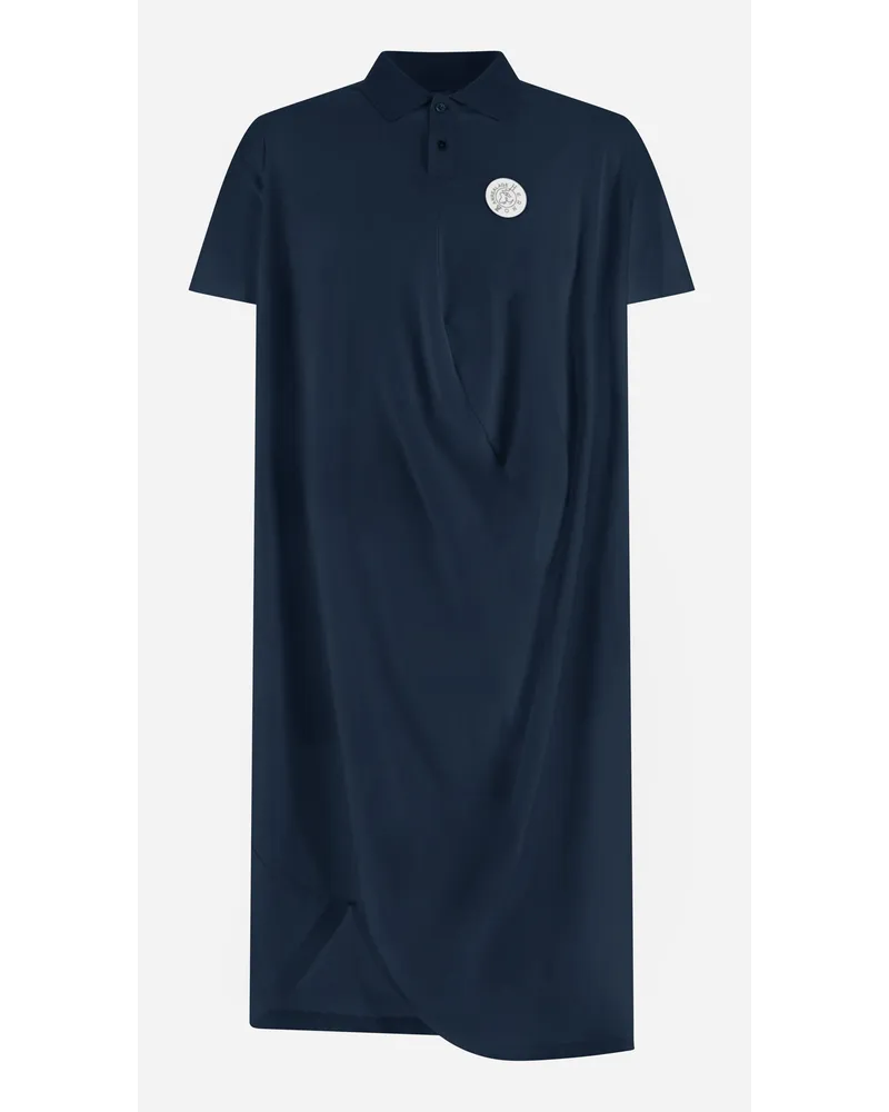 Herno Polo Globe In Eco Jersey Blu