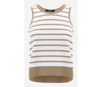 Top In Endless Viscose Stripes - Donna T-shirt Bianco/beige