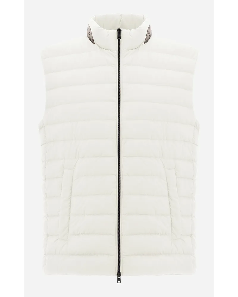 Herno Smanicato In Ecoage E Monogram Bianco