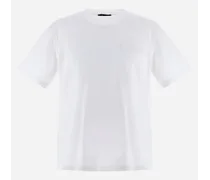 T-shirt In Superfine Cotton Stretch E Light Scuba - Uomo T-shirt E Polo Bianco