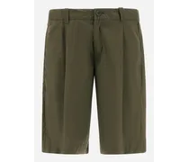 Pantaloni In Light Cotton Stretch E Ultralight Crease - Uomo Pantaloni Militare Chiaro