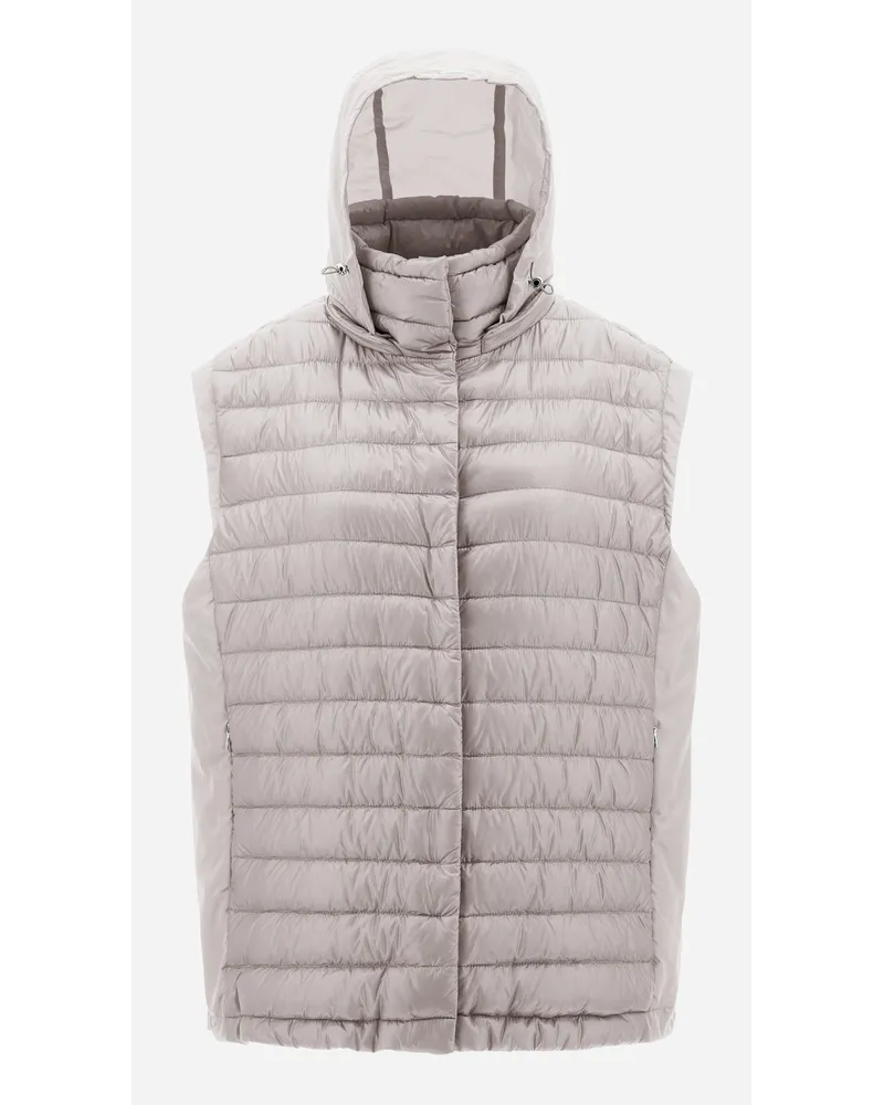 Herno Smanicato In Nylon Ultralight E Techno Taffetà Grigio