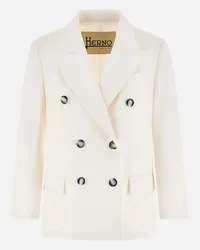 Herno Blazer In Light Lino Bianco