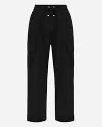 Herno Pantaloni Cargo In New Techno Taffeta Nero