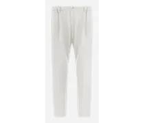 Pantaloni In Vintage Cotton - Uomo Pantaloni Bianco
