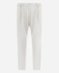 Herno Pantaloni In Vintage Cotton Bianco