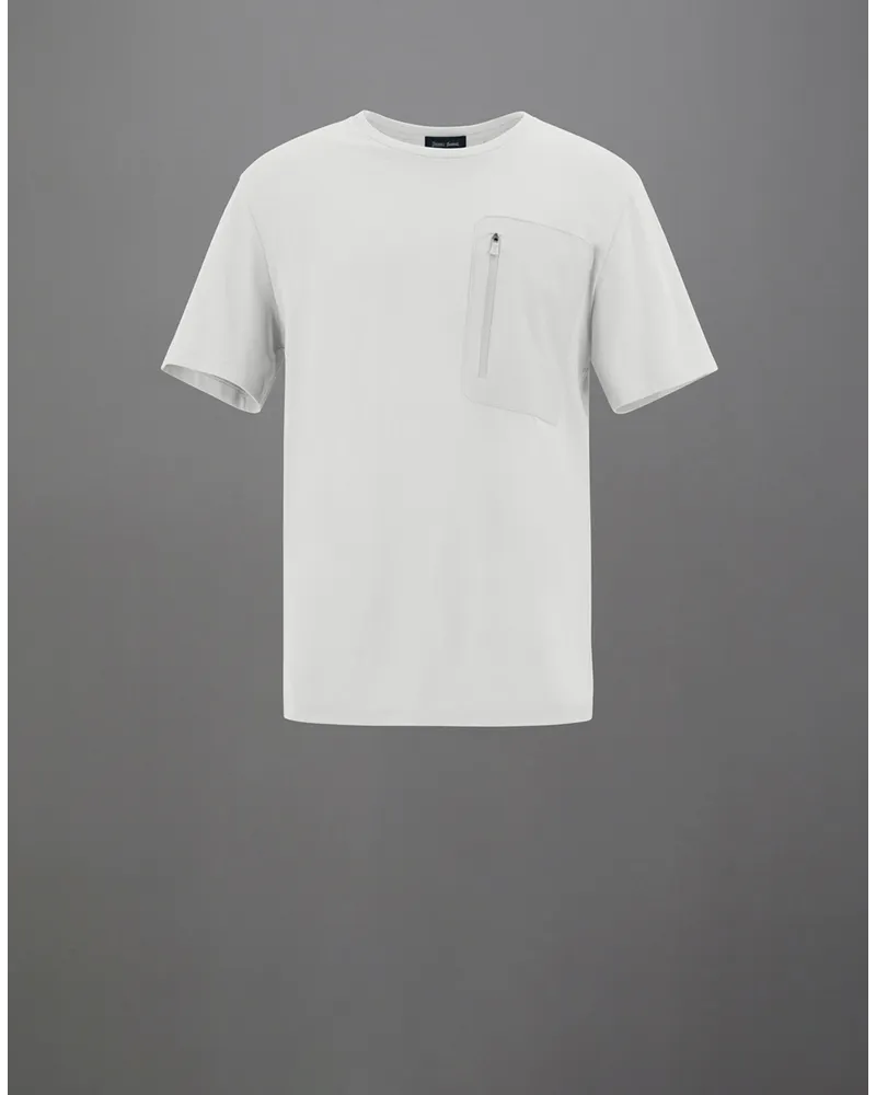 Herno T-shirt Laminar In Compact Jersey Ghiaccio