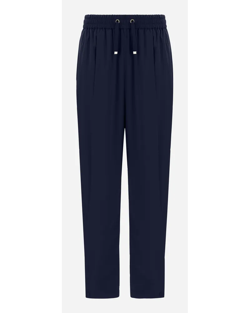 Herno Pantaloni In Light Nylon Stretch Blu