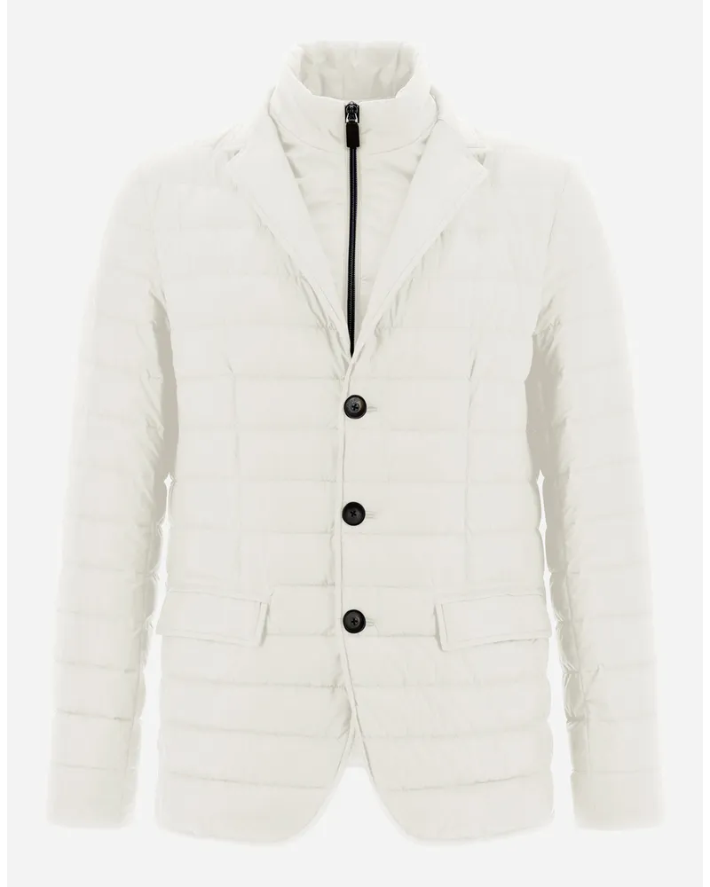 Herno Blazer Con Pettorina In Ecoage Bianco