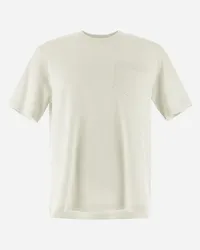 Herno T-shirt Resort In Warm Jersey Knit Effect Bianco