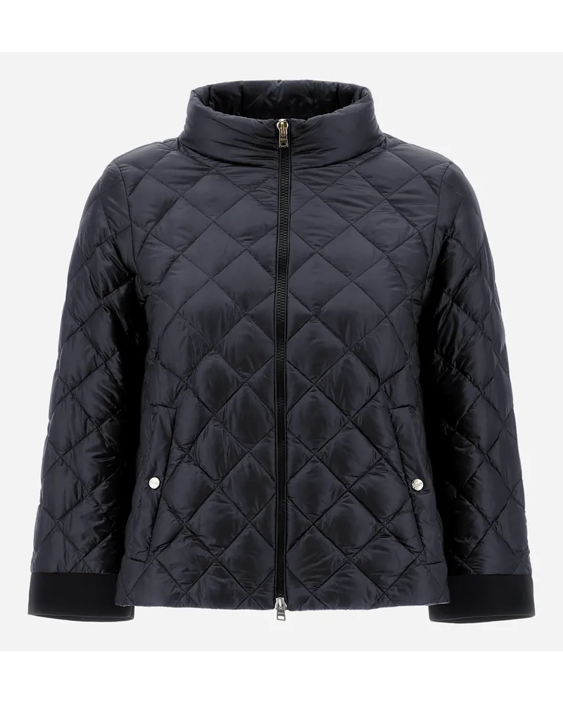 Herno Bomber In Nylon Ultralight E Knit Nero