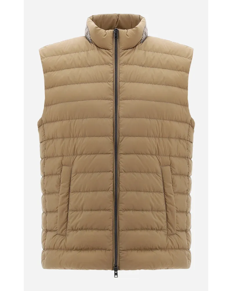 Herno Smanicato In Ecoage E Monogram Sabbia