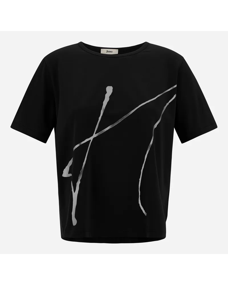 Herno T-shirt In Interlock Jersey Nero