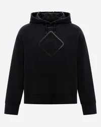 Herno Felpa In Diagonal Cotton Fleece Nero