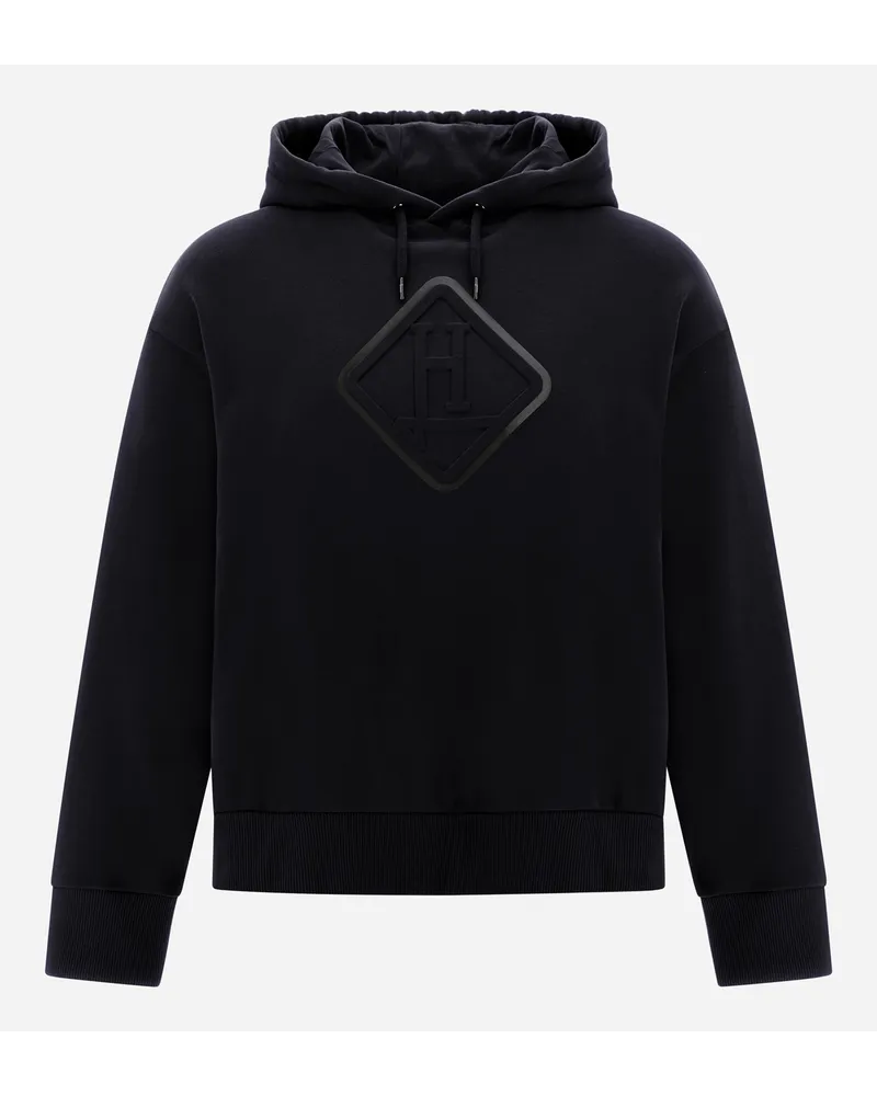 Herno Felpa In Diagonal Cotton Fleece Nero