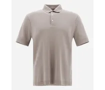 Polo In Jersey Knit Effect - Uomo T-shirt E Polo Tortora Chiaro