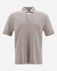 Herno Polo In Jersey Knit Effect Tortora