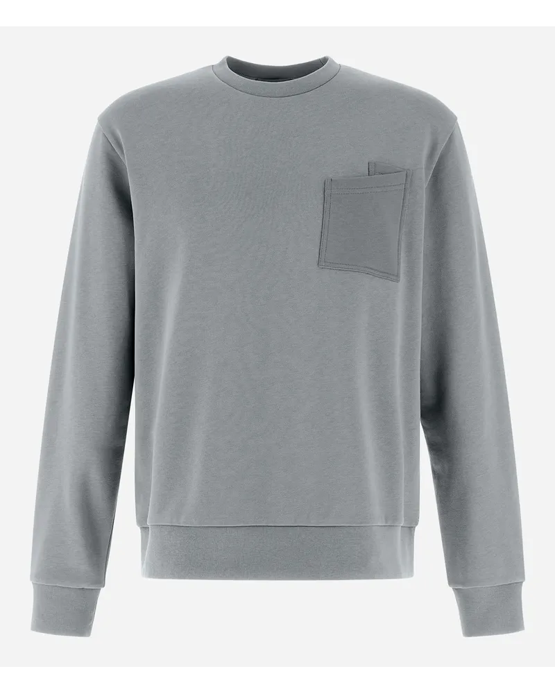 Herno Felpa Resort In Cotton Sweater Grigio