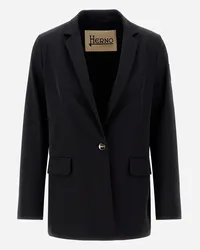 Herno Blazer Da Donna In Easy Suit Strech Nero