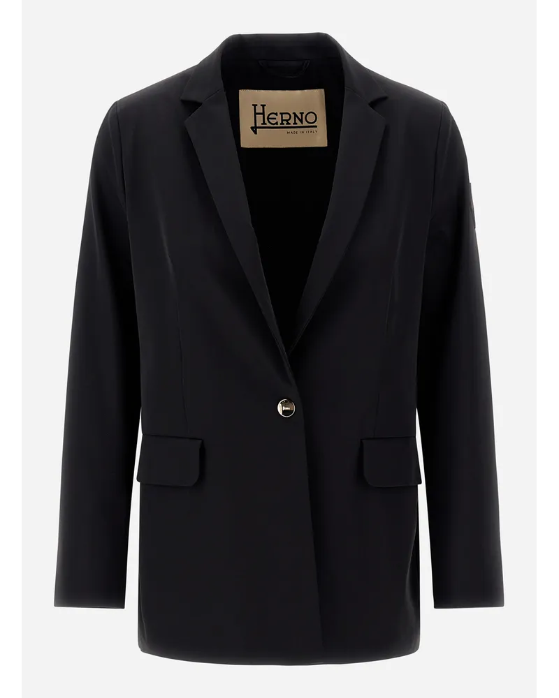 Herno Blazer Da Donna In Easy Suit Strech Nero