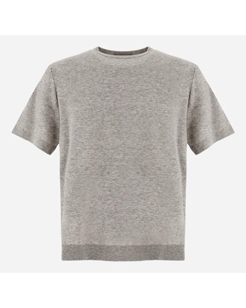 Herno Maglia Resort In Jeans Effect Grigio