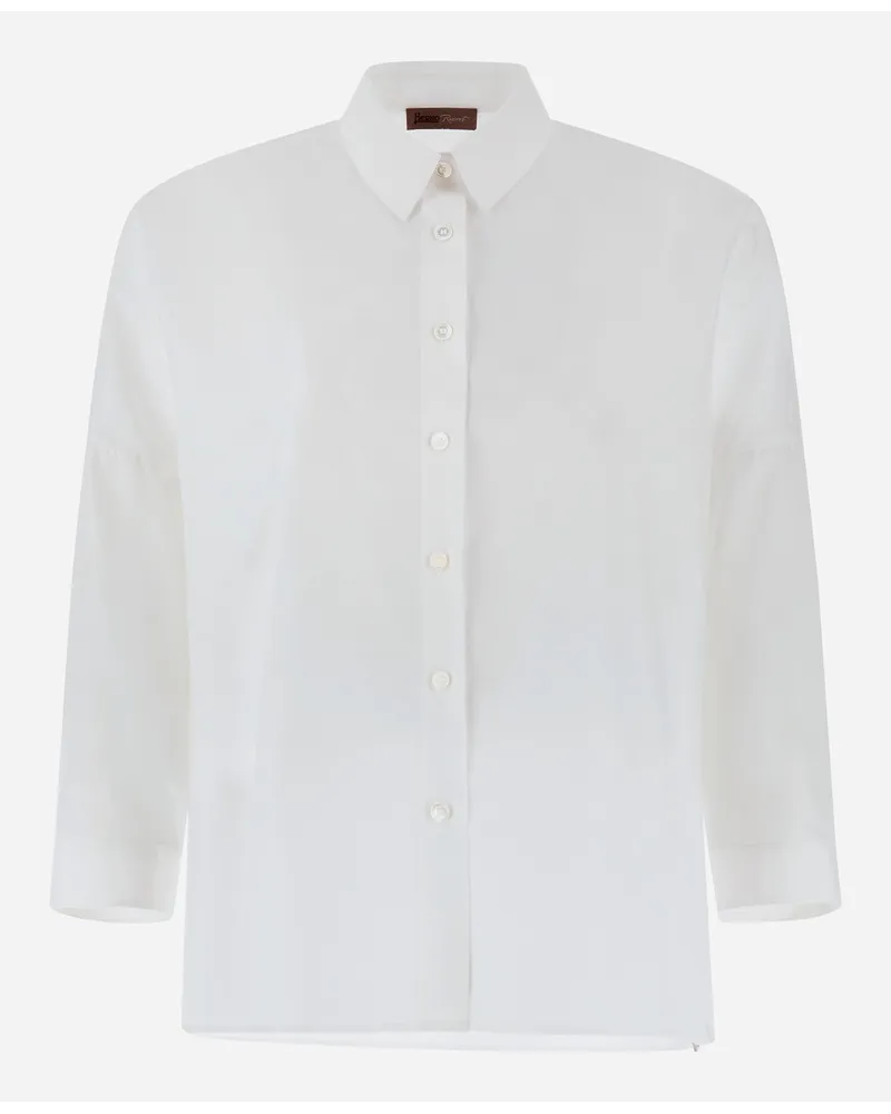 Herno Camicia Resort In New Classy Cotton Bianco