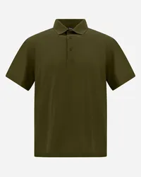 Herno Polo In Jersey Crepe Militare