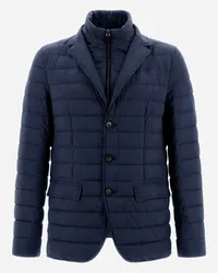 Herno Blazer Con Pettorina In Ecoage Blu