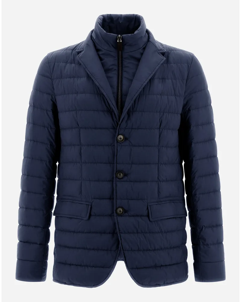 Herno Blazer Con Pettorina In Ecoage Blu