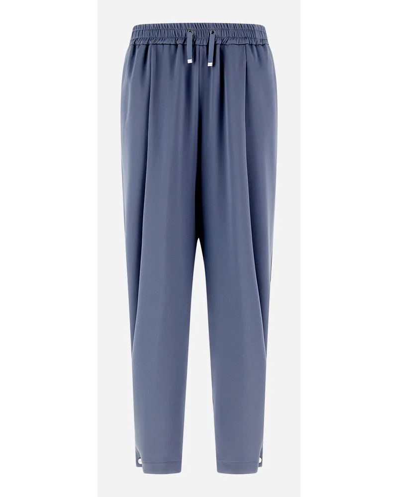Herno Pantaloni Resort In Satin Effect Denim