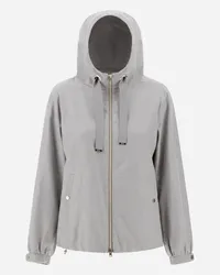 Herno Bomber In Cotton Cashmere Rain Perla