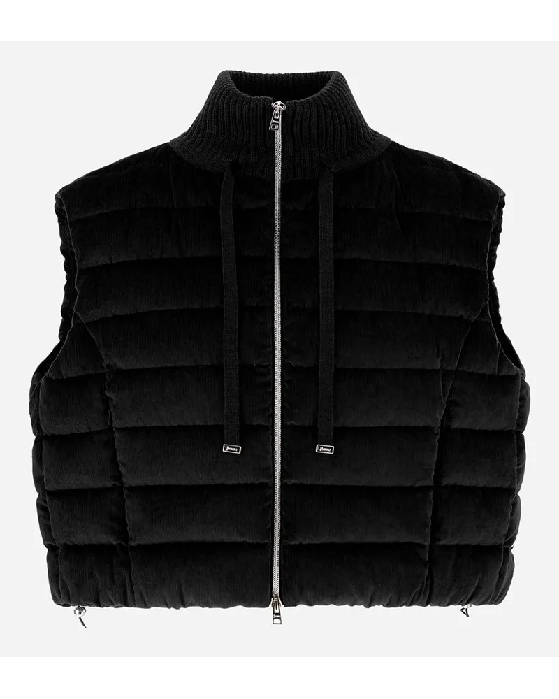 Herno Smanicato Resort In Dusty Velvet Nero