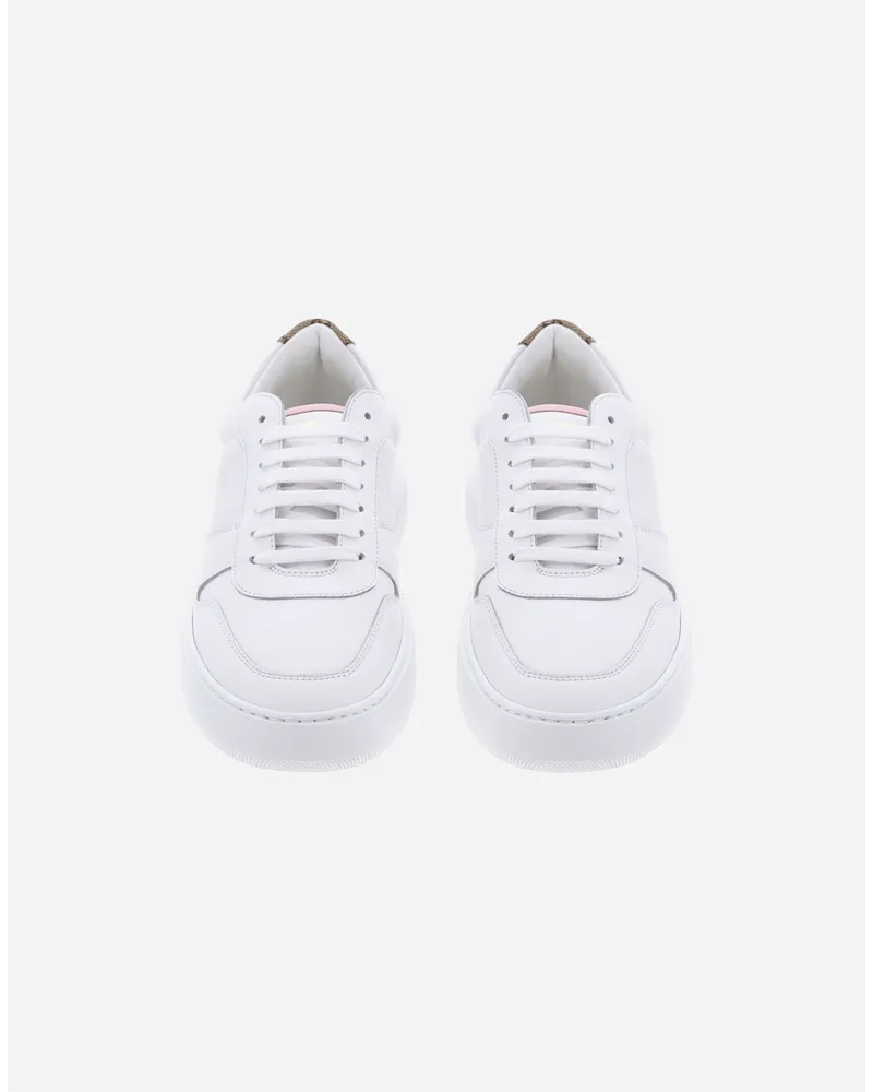 Herno Sneaker In Pelle E Monogram Chantilly